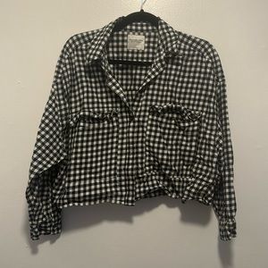 Abercrombie & Fitch Buffalo Plaid Crop Top Flannel